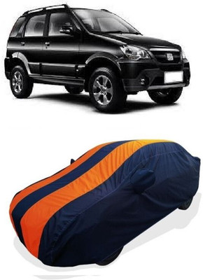 QLAX Car Cover For Maruti Rio DX Beige Interior (With Mirror Pockets)(Orange)