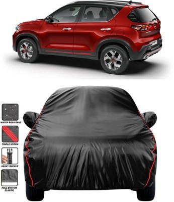 NG Auto Front Car Cover For Kia Sonet (With Mirror Pockets)(Black, Red)