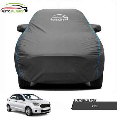 AUTO ALAXON Car Cover For Ford Figo (With Mirror Pockets)(Black)