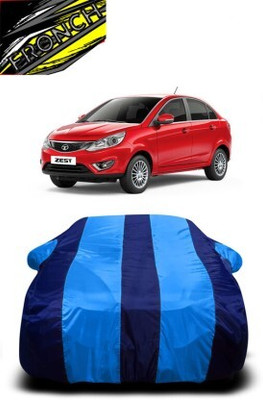 FRONCH Car Cover For Tata Zest (With Mirror Pockets)(Blue)