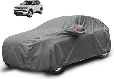 Auto Hub Car Cover For Jeep Compass (With Mirror Pockets)(Grey)