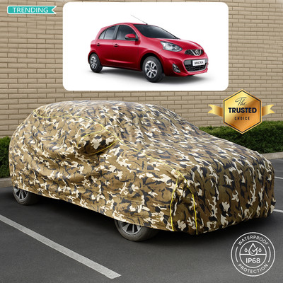 PAGORA Car Cover For Nissan Micra (With Mirror Pockets)(Yellow, Multicolor)