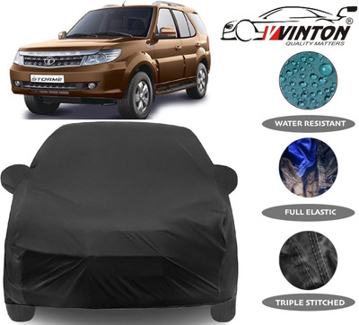 V VINTON Car Cover For Tata Safari Storme (With Mirror Pockets)(Black)