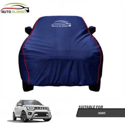 AUTO ALAXON Car Cover For Maruti Ignis (With Mirror Pockets)(Blue)