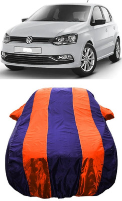 Wegather Car Cover For Volkswagen Polo 1.5 TDI Comfortline (With Mirror Pockets)(Orange)