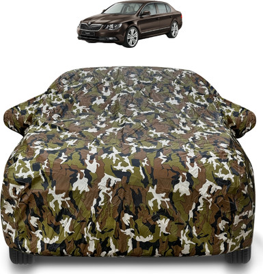 Caronix Car Cover For Skoda Superb (With Mirror Pockets)(Brown)