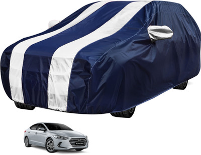 Auto Hub Car Cover For Hyundai Elantra (Without Mirror Pockets)(Black, White)