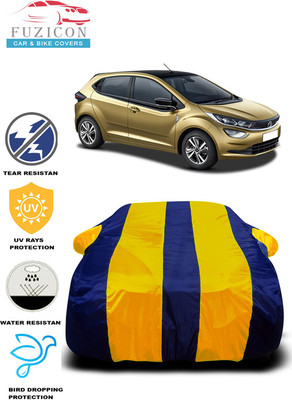 FUZICON Car Cover For Tata Altroz (With Mirror Pockets)(Yellow, Blue)