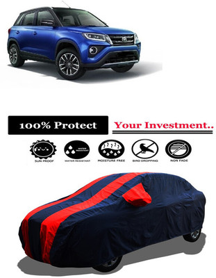 Amexride Car Cover For Toyota Cruiser (With Mirror Pockets)(Red)
