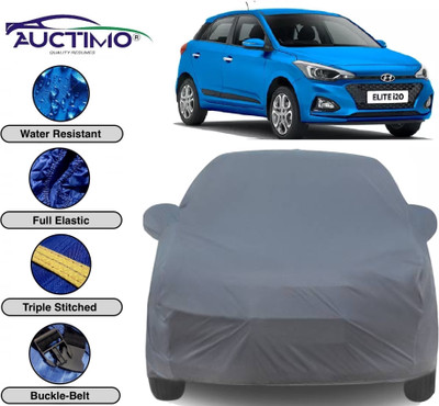 AUCTIMO Car Cover For Hyundai Elite i20 (With Mirror Pockets)(Grey)