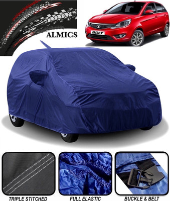 ALMICS Car Cover For Tata Bolt (With Mirror Pockets)(Blue)