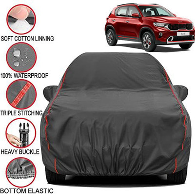 Telescope Car Cover For Kia Sonet (With Mirror Pockets)(Grey, For 2020, 2021, 2022, 2023, 2024 Models)