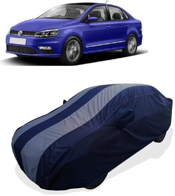 Coxtor Car Cover For Volkswagen Vento 1.6 Highline (With Mirror Pockets)(Grey)