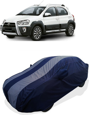Coxtor Car Cover For Toyota Etios Cross 1.2L G (With Mirror Pockets)(Grey, Blue)