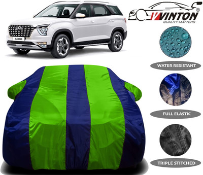 V VINTON Car Cover For Hyundai Alcazar (With Mirror Pockets)(Multicolor)