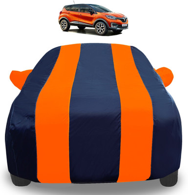 Auto Hub Car Cover For Renault Captur (With Mirror Pockets)(Orange)