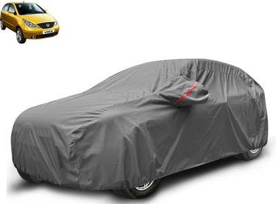 Caronix Car Cover For Tata Indica Vista (With Mirror Pockets)(Grey)