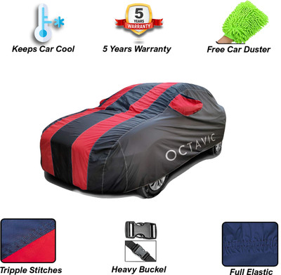 THE REAL ARV Car Cover For Kia SELTOS (With Mirror Pockets)(Black)