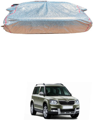 KAHRA Car Cover For Datsun Go (With Mirror Pockets)(Silver)