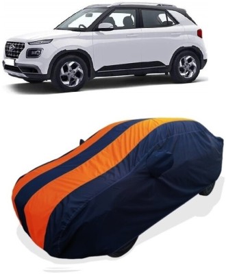 Coxtor Car Cover For Hyundai Venue SX Dual Tone Diesel (With Mirror Pockets)(Orange)