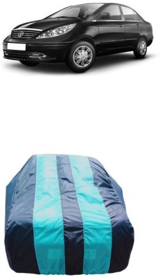 ATBROTHERS Car Cover For Tata Manza GEX (Without Mirror Pockets)(White, Blue)