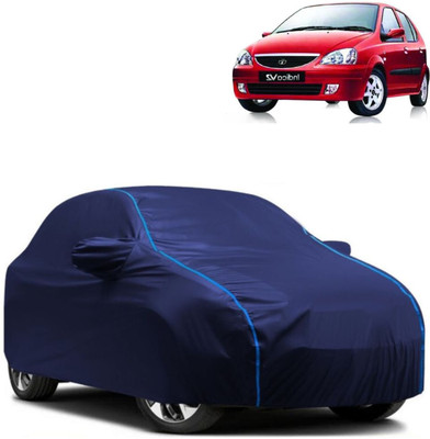 Autohaux Car Cover For Tata Indica V2 (With Mirror Pockets)(Blue)