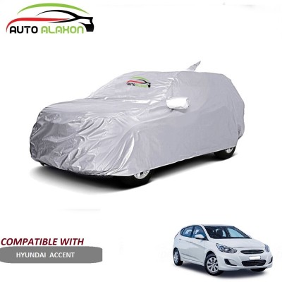 AUTO ALAXON Car Cover For Hyundai Accent (With Mirror Pockets)(Silver)