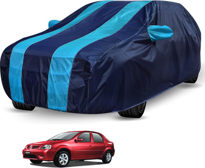 Auto Hub Car Cover For Mahindra Logan (With Mirror Pockets)(Blue)