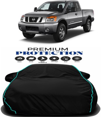 Genipap Car Cover For Nissan Titan (With Mirror Pockets)(Black, Blue)