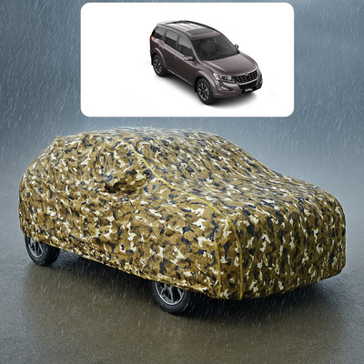 PAGORA Car Cover For Mahindra XUV500 W3 Diesel (With Mirror Pockets)(Yellow, White)