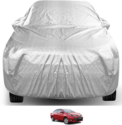 Auto Hub Car Cover For Toyota Yaris (With Mirror Pockets)(Silver)