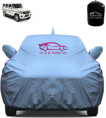 G G K RANTAL Car Cover For Mahindra Bolero (With Mirror Pockets)(Grey)