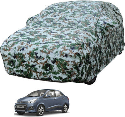 Auto Hub Car Cover For Hyundai Xcent (With Mirror Pockets)(Multicolor)