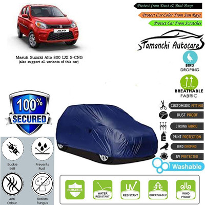 Tamanchi Autocare Car Cover For Maruti Suzuki Alto 800 LXI S-CNG(Blue)