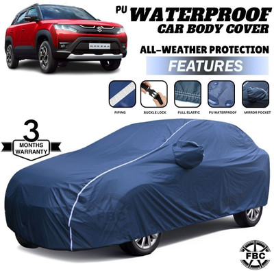 FBC Car Cover For Maruti Suzuki Brezza (With Mirror Pockets)(Blue)