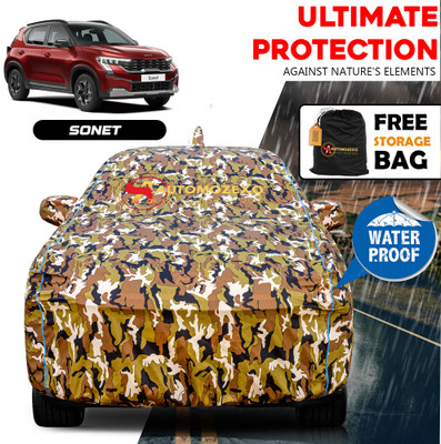 AUTOMOZEXO Car Cover For Kia Sonet (With Mirror Pockets)(Multicolor)