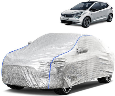 WSK Car Cover For Tata Altroz EV (With Mirror Pockets)(Silver, Blue)