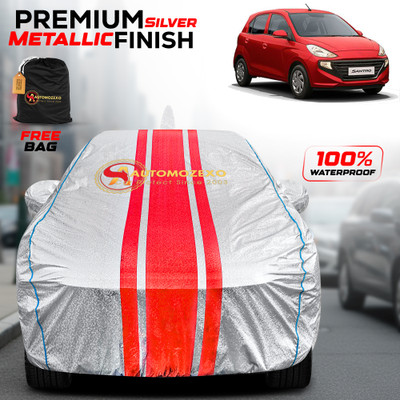 AUTOMOZEXO Car Cover For Hyundai Santro (With Mirror Pockets)(Silver)