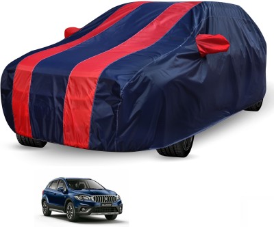 Auto Hub Car Cover For Maruti Suzuki S-Cross (With Mirror Pockets)(Blue, Red)