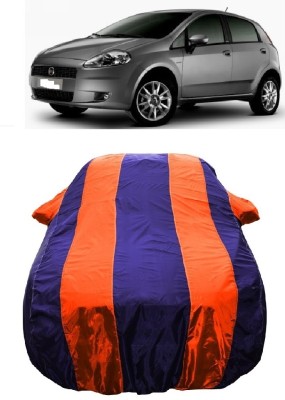 Wegather Car Cover For Fiat Punto Grande 1.2 (With Mirror Pockets)(Orange)