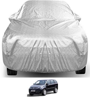 Auto Hub Car Cover For Tata Aria (With Mirror Pockets)(Silver)