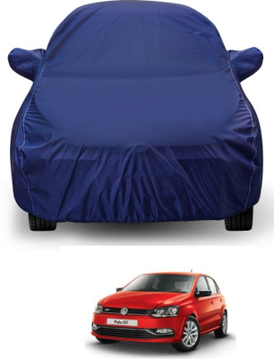 Auto Hub Car Cover For Volkswagen Polo GT (With Mirror Pockets)(Blue)