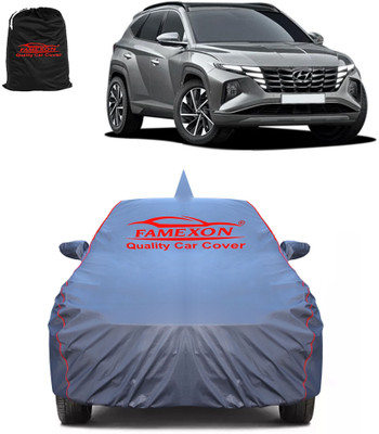 FAMEXON Car Cover For Hyundai Tucson (With Mirror Pockets)(Grey)