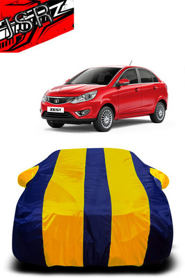 J S R Car Cover For Tata Zest (With Mirror Pockets)(Yellow, Blue)