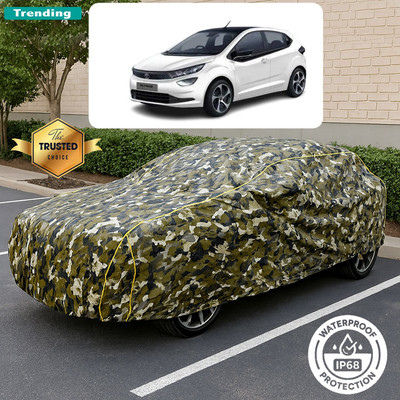 GOSHIV-car and bike accessories Car Cover For Tata Altroz XT Diesel (With Mirror Pockets)(Yellow, Black)