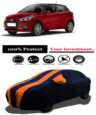 Amexride Car Cover For Hyundai Elite i20 Sportz Plus Petrol (With Mirror Pockets)(Orange)