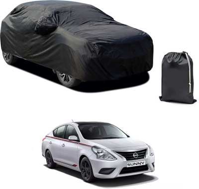 PAGORA Car Cover For Nissan Sunny (With Mirror Pockets)(Black)