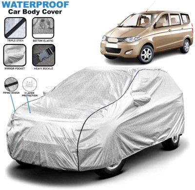 Grizzly Car Cover For Chevrolet Enjoy, Enjoy 1.3 TCDi LS 7, Enjoy 1.3 TCDi LS 8, Enjoy 1.3 TCDi LT 7, Enjoy 1.3 TCDi LT 8, Enjoy 1.3 TCDi LTZ 7, Enjoy 1.3 TCDi LTZ 8, Enjoy 1.4 LS 7, Enjoy 1.4 LS 8, Enjoy 1.4 LT 7, Enjoy 1.4 LT 8, Enjoy 1.4 LTZ 7, Enjoy 1.4 LTZ 8 (With Mirror Pockets)(Silver, Black,