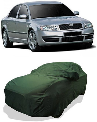 QLAX Car Cover For Maruti Superb 2.8 (With Mirror Pockets)(Green)