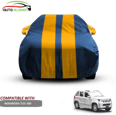 AUTO ALAXON Car Cover For Mahindra TUV300 (With Mirror Pockets)(Blue, Yellow)